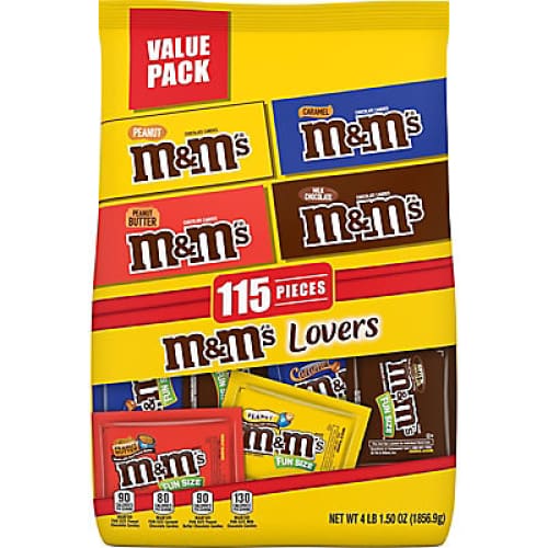 M&M’s Chocolate Candy Fun Size Bulk Variety Pack With Milk Chocolate & Peanut 115 ct. - Home/Seasonal/Halloween/Halloween Candy & Snacks/ -