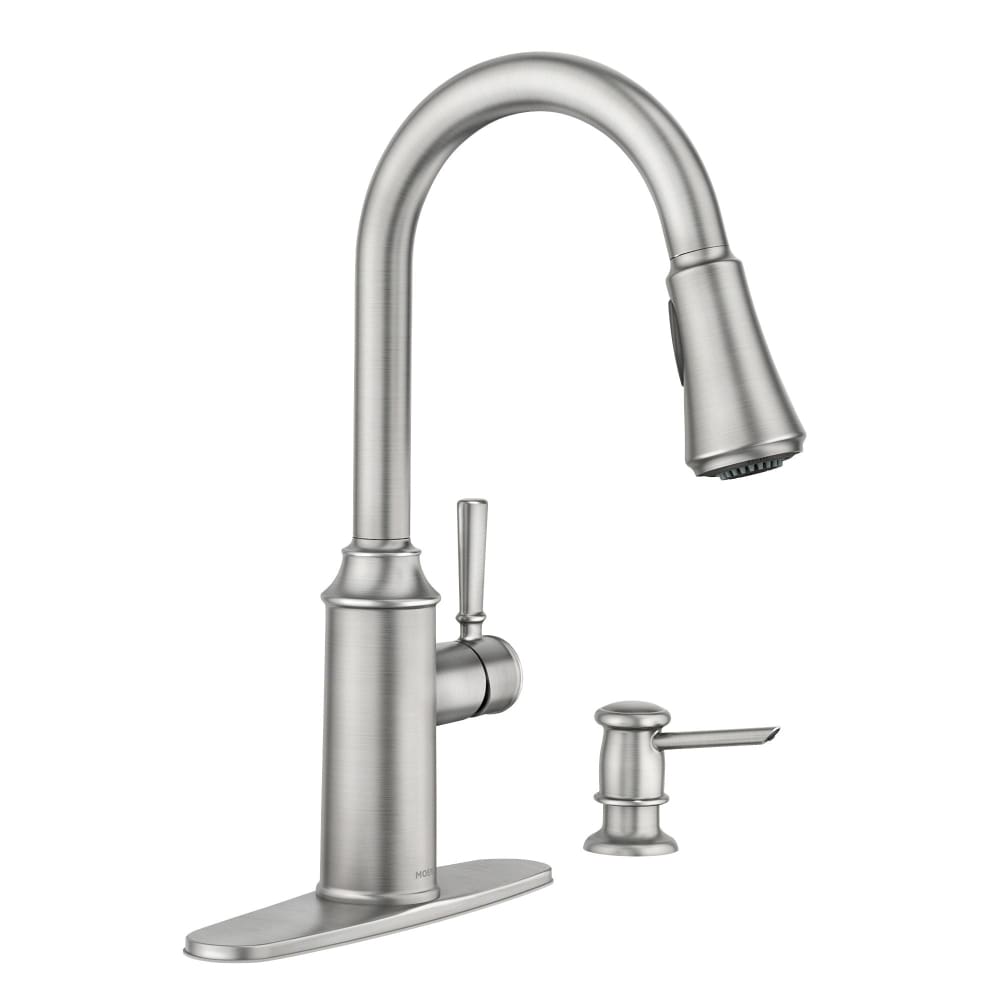 Moen Zabelle One-Handle Pulldown Kitchen Faucet with Soap Dispenser - Home/Home/Home Improvement/Equipment & Safety/ - Moen