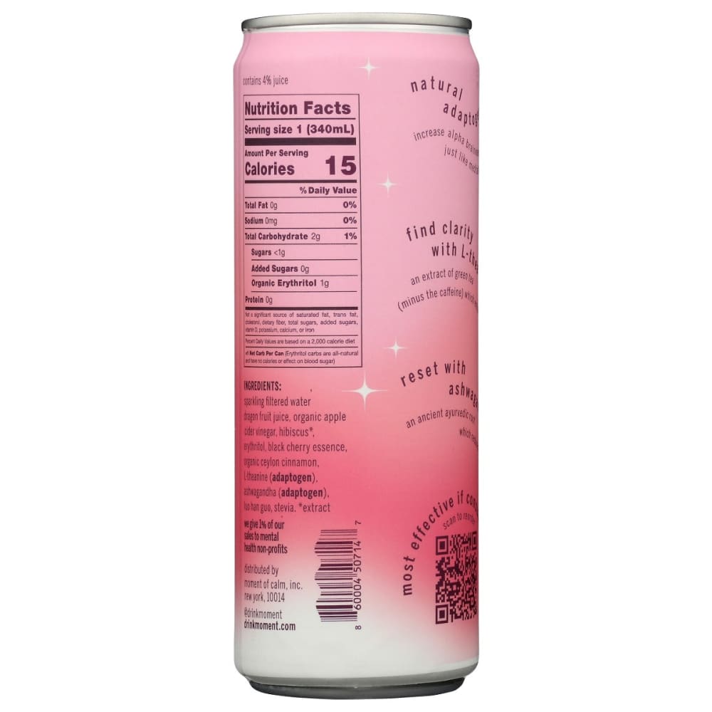 MOMENT: Cherry Hibiscus Chlorophyll Botanical Water 11.5 fo - Grocery > Beverages > Water - MOMENT