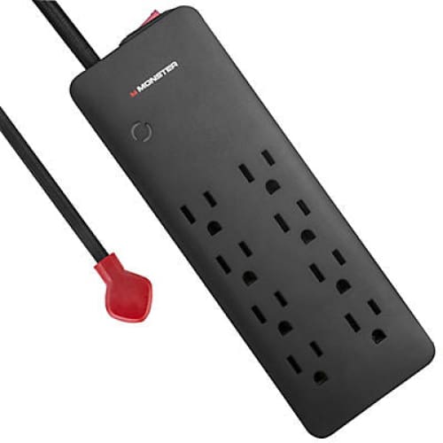 Monster 8 Outlet Surge Protector with 6’ Cord - Home/Seasonal/Game Day/TVs & Home Theater/TV Accessories/ - ShelHealth