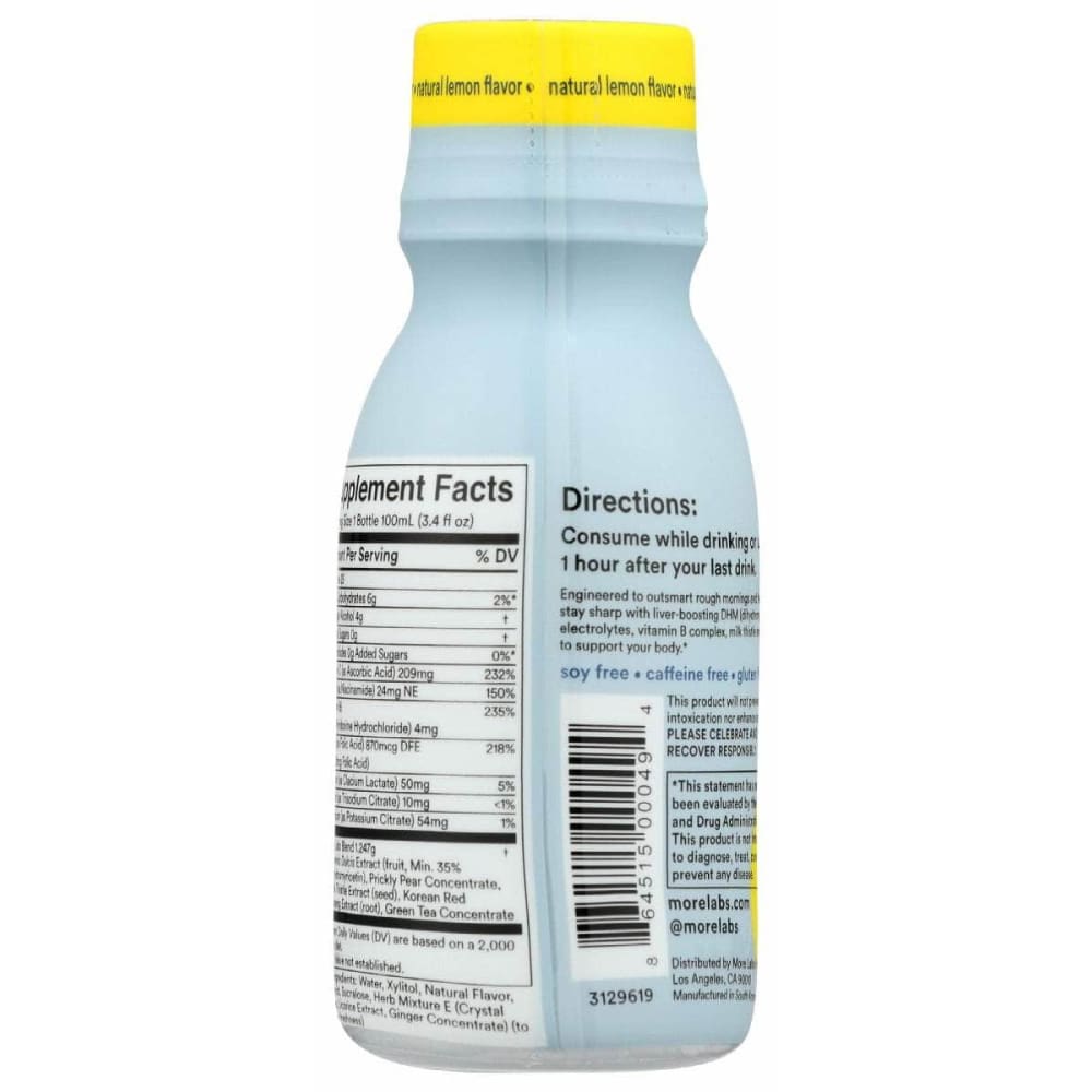 MORE LABS More Labs Shot Morning Recovery Sugar Free, 3.4 Fo