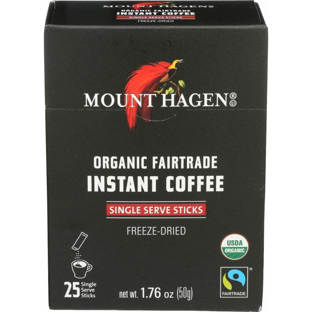 MOUNT HAGEN MOUNT HAGEN Organic Instant Regular Coffee Single Serve Sticks, 1.76 oz