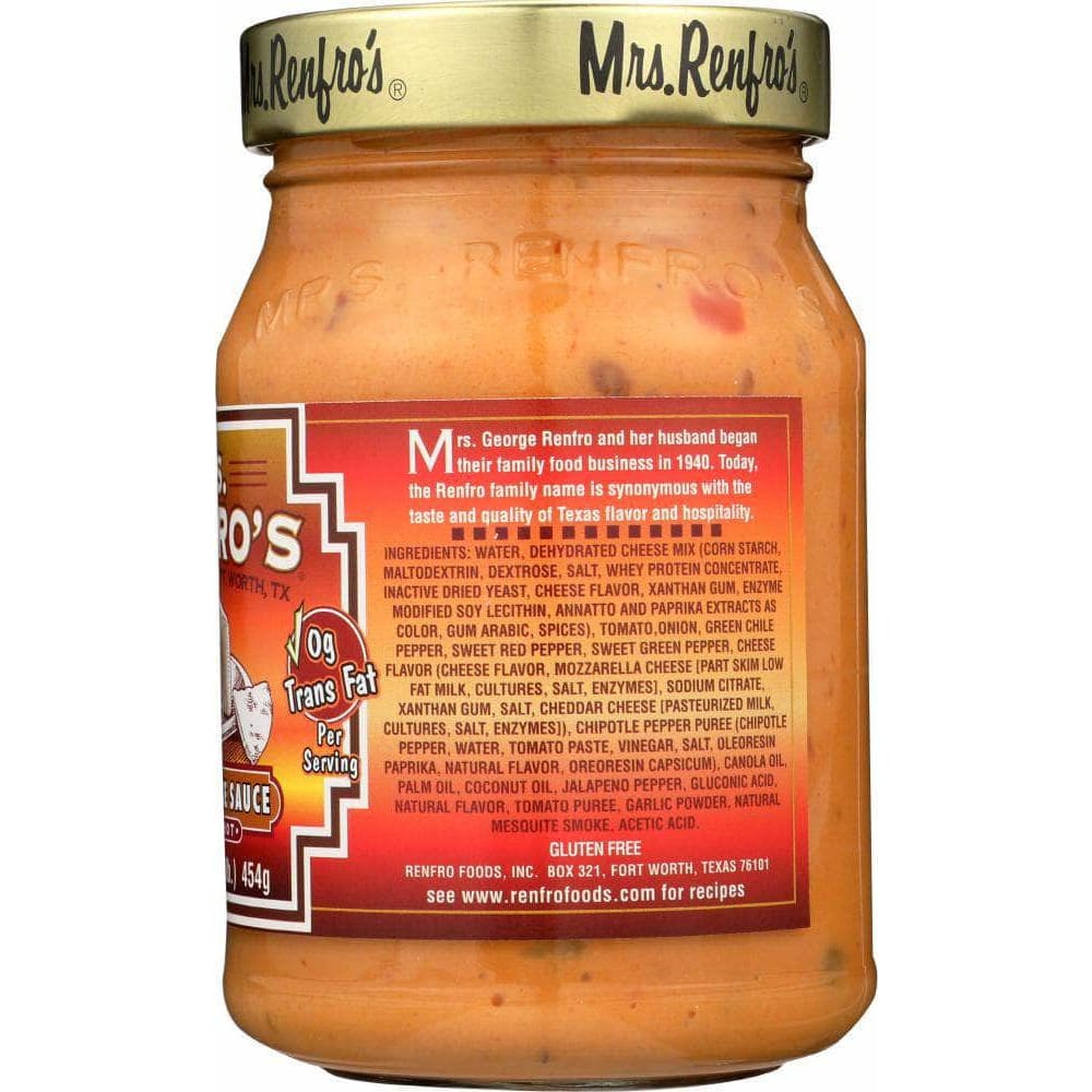 Mrs Renfros Mrs. Renfro's Medium Hot With Chipotle Nacho Cheese Sauce, 16 oz