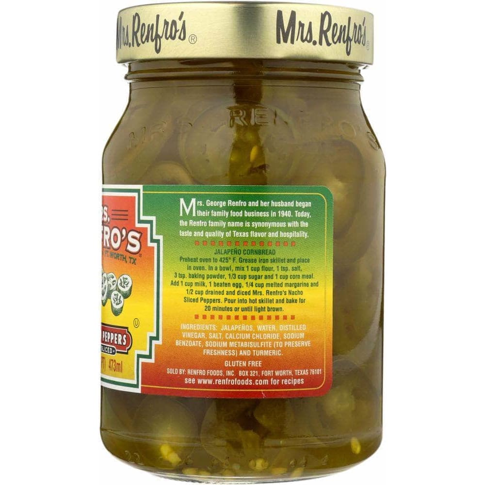 Mrs Renfros Mrs. Renfro's Nacho Sliced Jalapeno Peppers, 16 Oz
