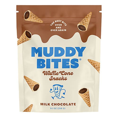 Muddy Bites Milk Chocolate Waffle Cone Snacks 9.1 oz. - Home/Grocery/Specialty Shops/Cravings/ - ShelHealth