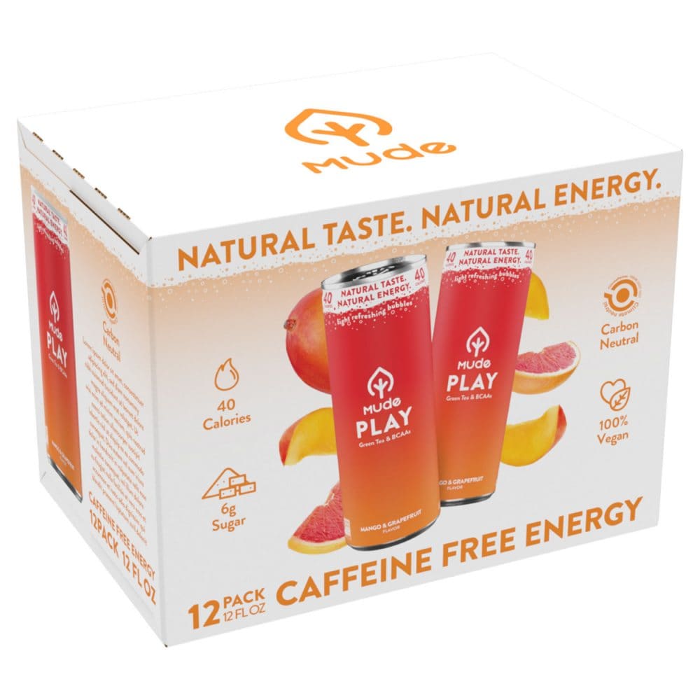 Mude Play Natural Caffeine Free Energy Drinks (12 fl. oz. 12 pk.) - Limited Time Snacks & Beverages - Mude