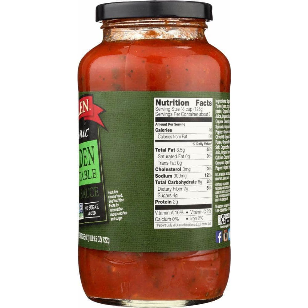 Muir Glen Muir Glen Organic Pasta Sauce Garden Vegetable, 25.5 oz