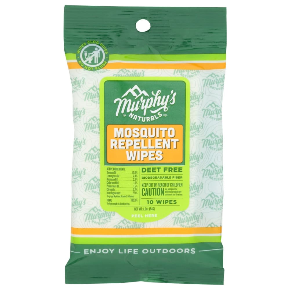 MURPHYS NATURALS: Wipe Repellent Mosquito 10 CT (Pack of 4) - Beauty & Body Care > First Aid and Therapeutic Topicals > Home Health Care