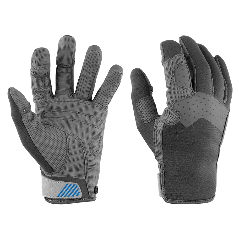 Mustang Traction Closed Finger Gloves - Grey/ Blue - Large - Sailing | Apparel - Mustang Survival
