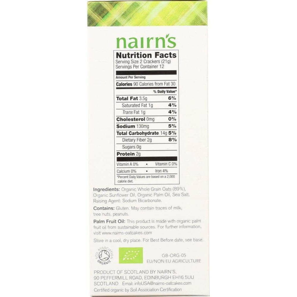 Nairns Nairns Organic Oat Crackers, 8.8 oz