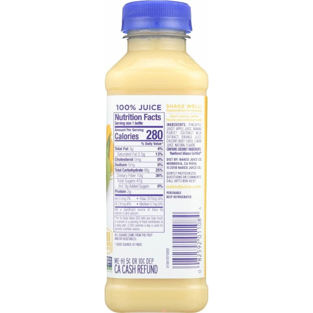 Naked Juice Naked Juice Fruit Smoothie Pina Colada, 15.20 oz