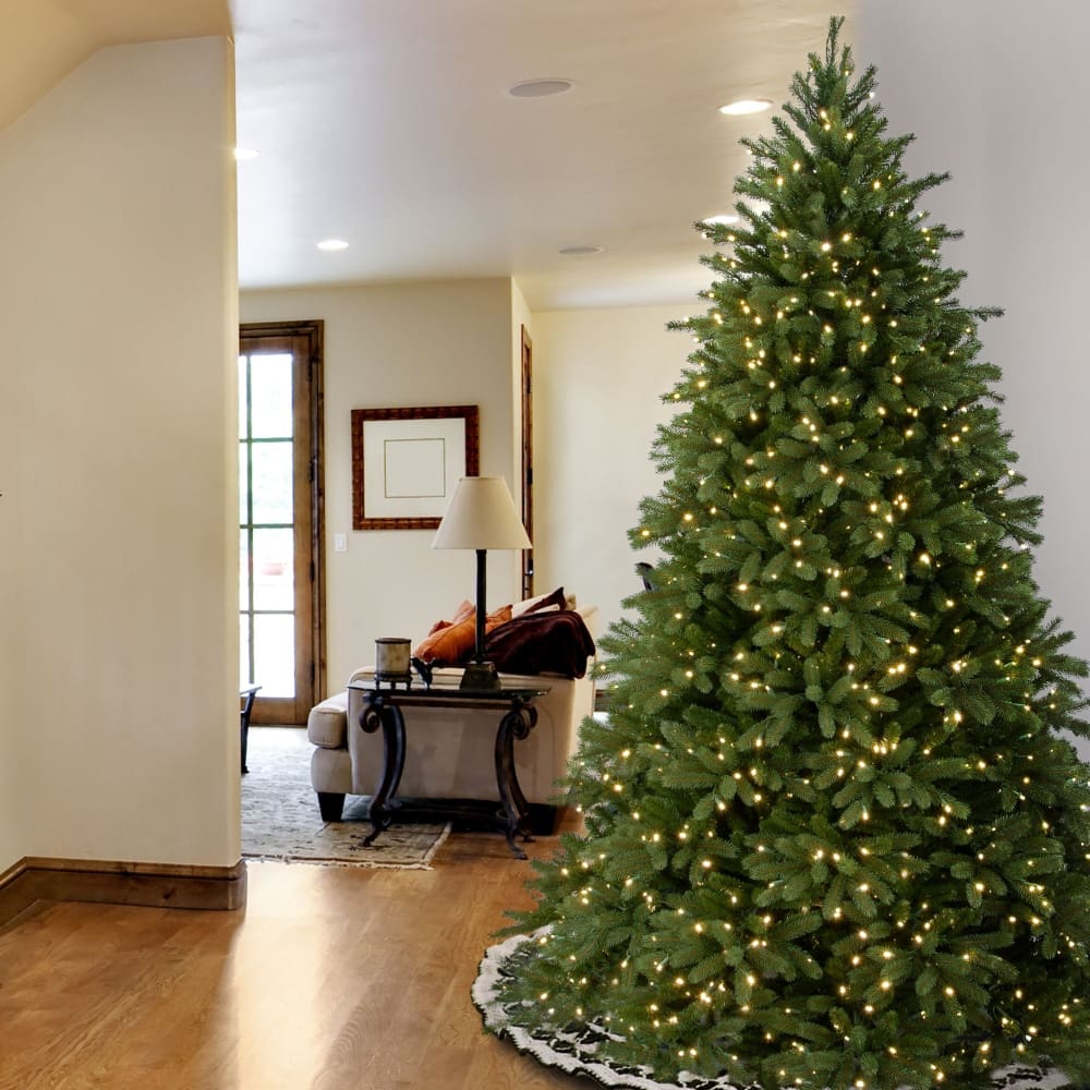 National Tree 7’6 Pre-Lit Jersey Fraser Fir Hinged Tree - Clear - Home/Seasonal/Holiday Home/Holiday Home Decor/Christmas Trees/ - Unbranded