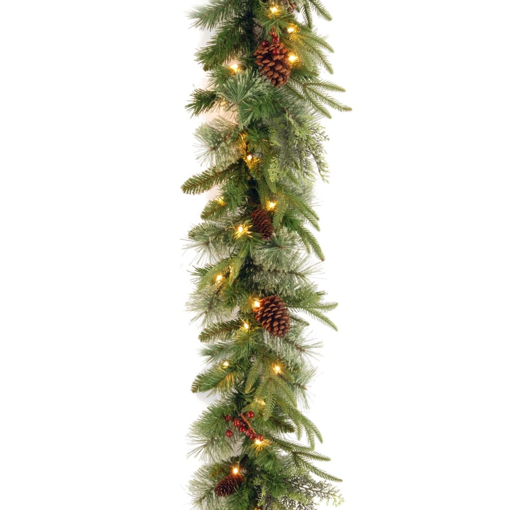National Tree Company 9’ x 10 Colonial Garland - Clear - Home/Seasonal/Holiday Home/Holiday Home Decor/Wreaths & Garland/ - Unbranded
