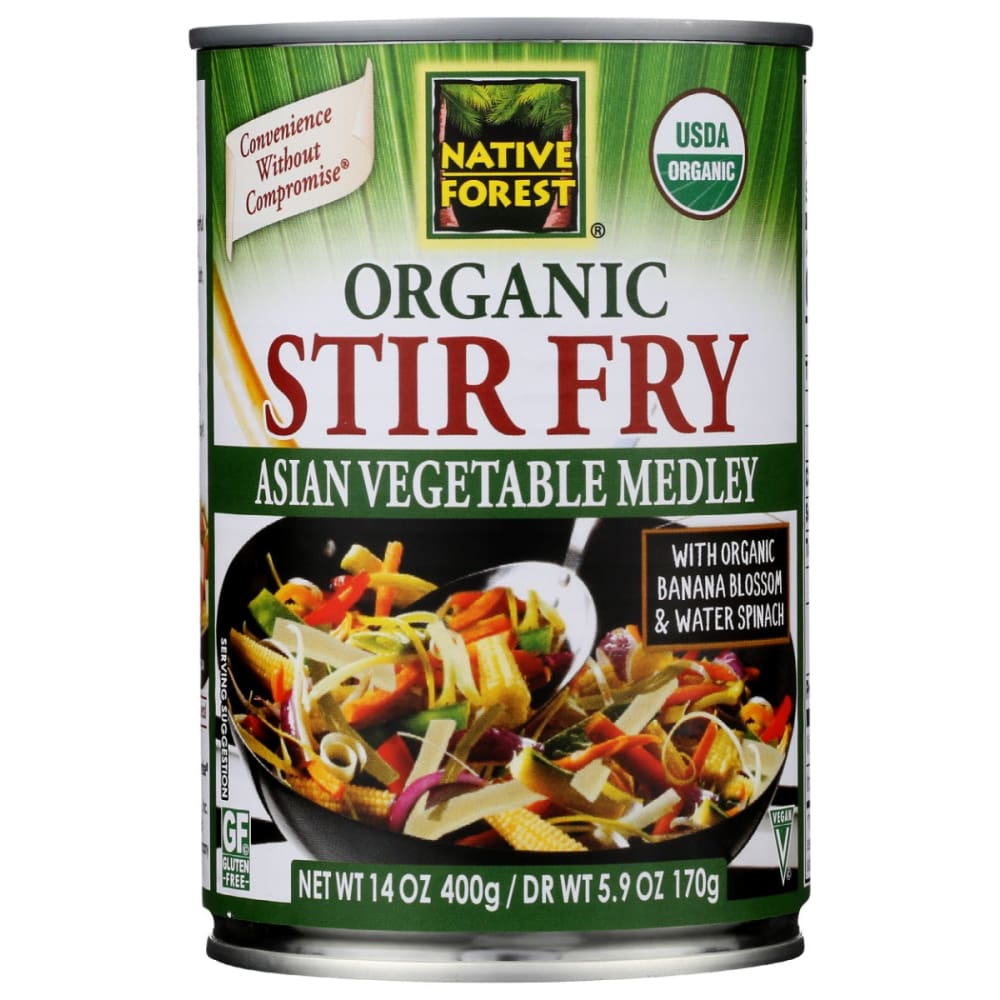 NATIVE FOREST: Organic Stir Fry Asian Vegetable Medley 14 oz (Pack of 5) - Grocery > Meal Ingredients > Canned Fruits & Vegetables - NATIVE