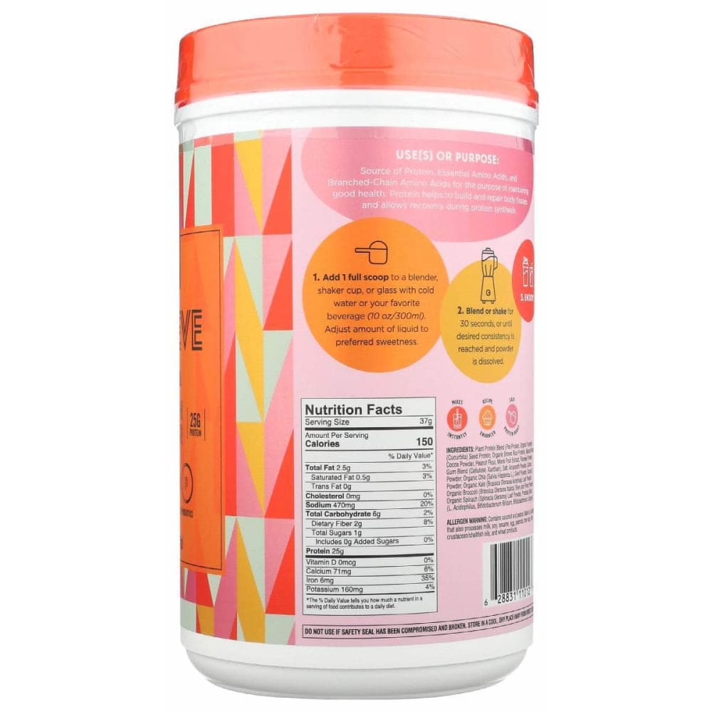 NATREVE Natreve Vegan Prtn Pwdr Pnut Bttr, 675 Gm