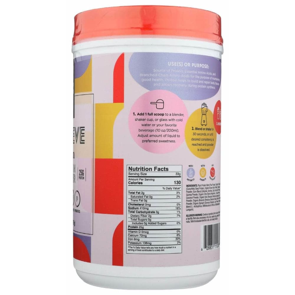 NATREVE Natreve Vegan Prtn Pwdr Plain, 675 Gm