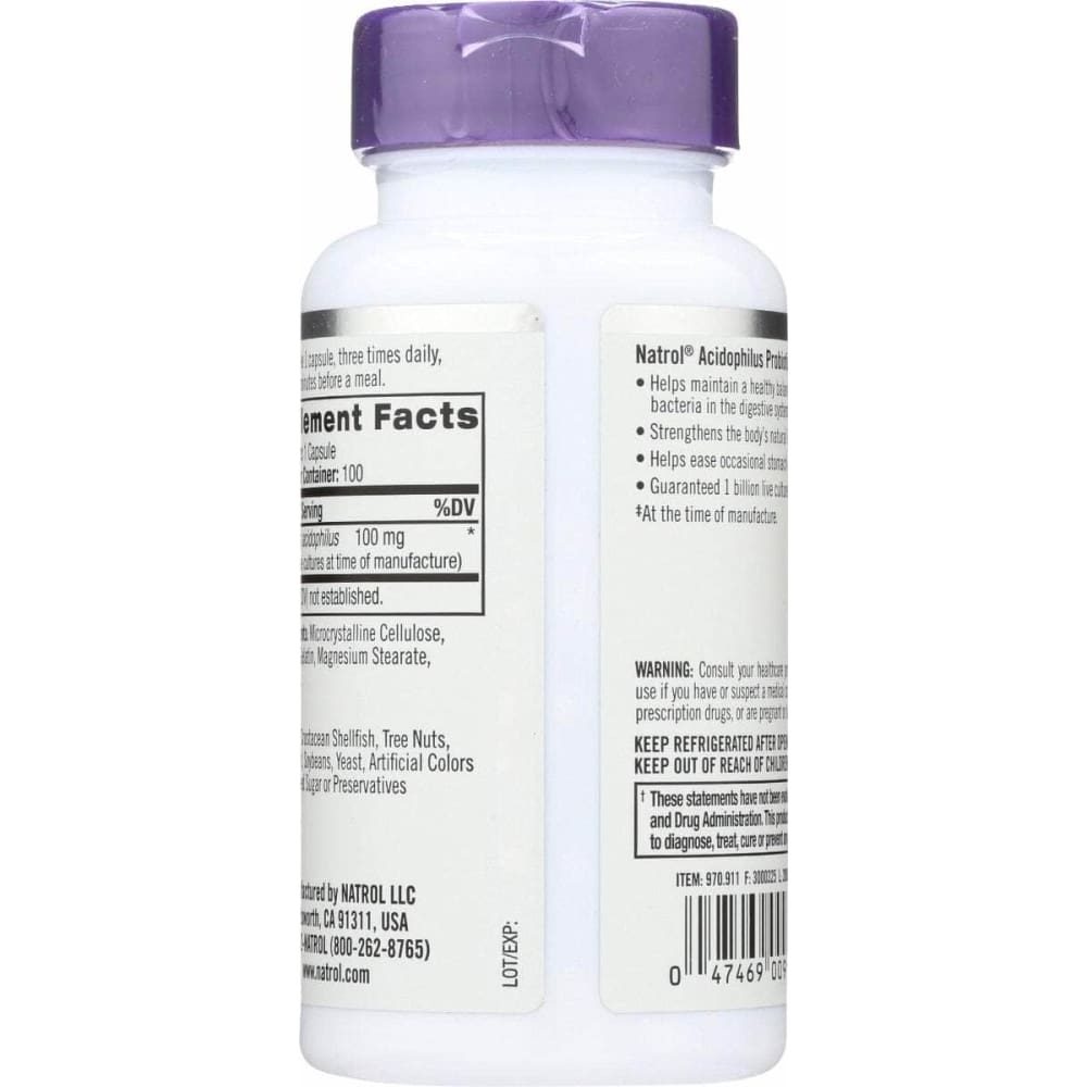 NATROL Natrol Natrol Acidophilus Probiotic 100Mg, 100 Cp