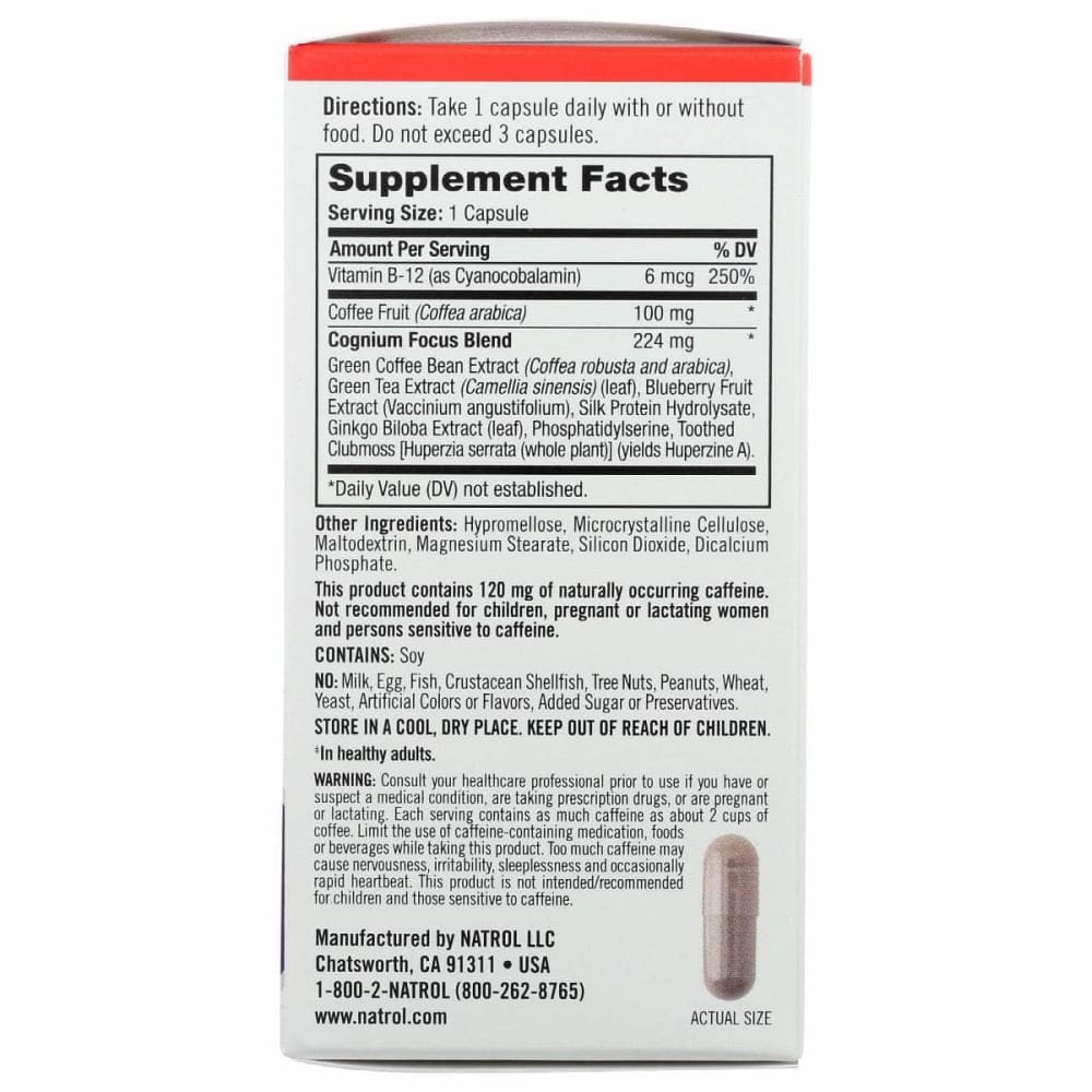 NATROL Natrol Cognium Focus, 60 Cp