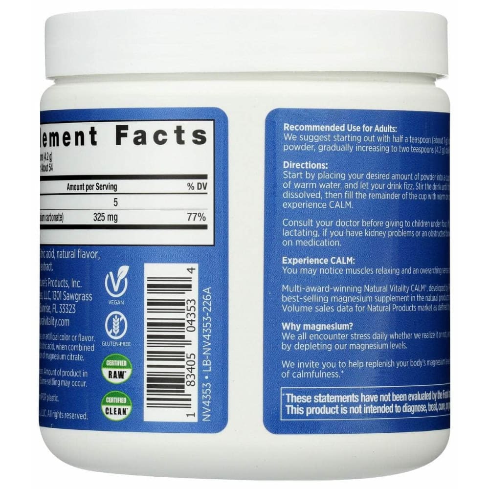 NATURAL VITALITY Natural Vitality Calm Cherry Flavor, 8 Oz