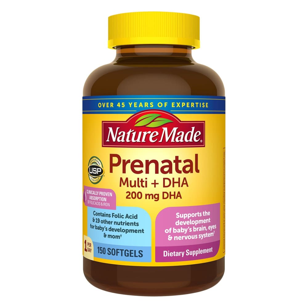 Nature Made Prenatal Multi + DHA Softgels 150 ct. - Home/Health & Beauty/Vitamins & Supplements/Women’s Vitamins/ - Nature Made