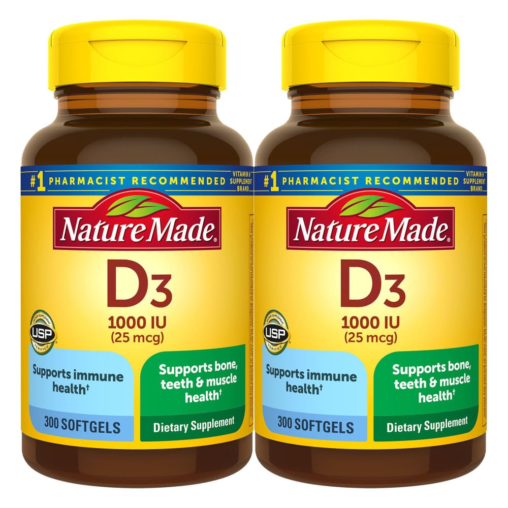 Nature Made Vitamin D3 1000 IU (25 mcg) Softgels 600 ct. - Home/Health & Beauty/Vitamins & Supplements/Vitamins A-E/ - Nature Made