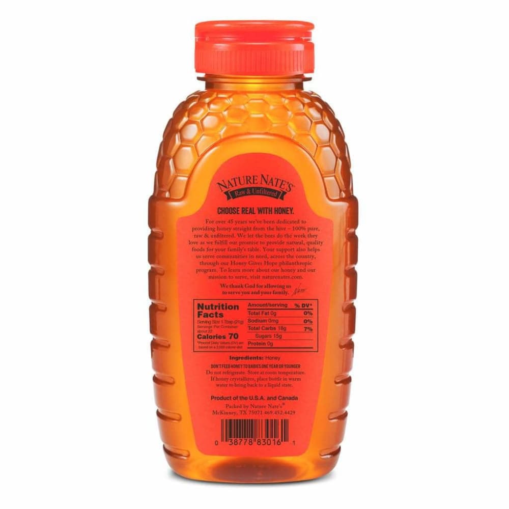 Nature Nates Nature Nates 100% Pure Raw & Unfiltered Honey, 16 oz