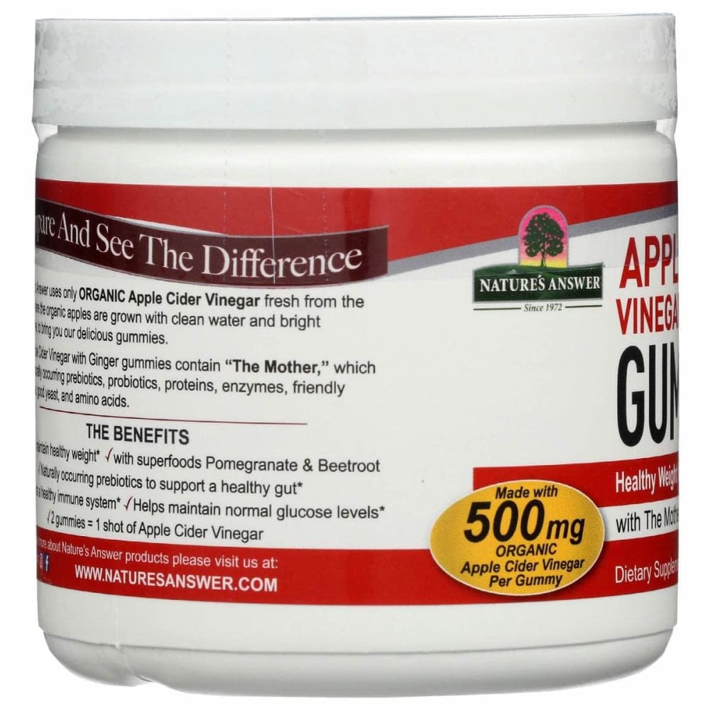 NATURE'S ANSWER Vitamins & Supplements > Digestive Supplements NATURE'S ANSWER Apple Cider Vinegar Gummy, 45 pc