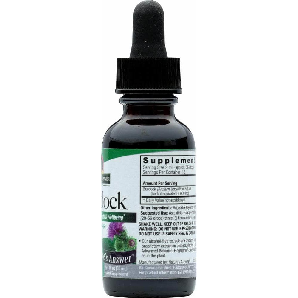 Natures Answer Natures Answer Burdock Root Alcohol Free, 1 oz