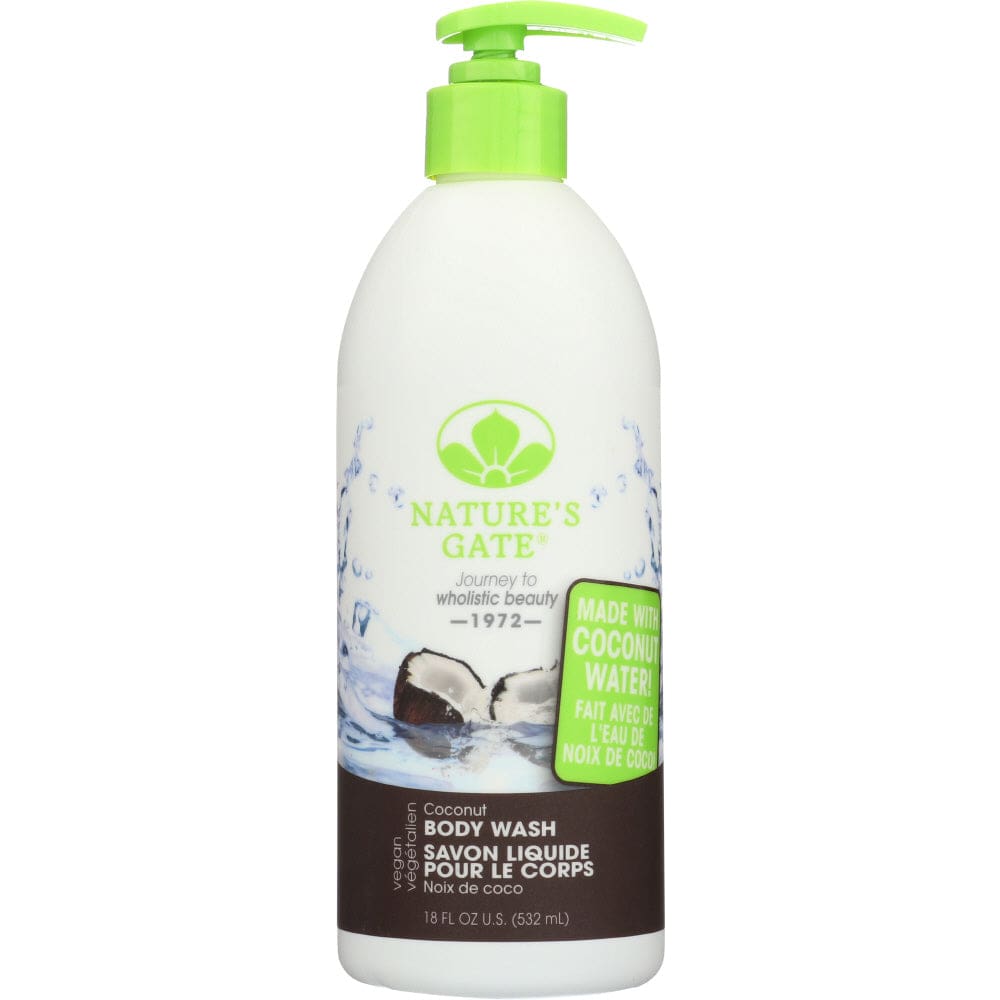 NATURES GATE: Coconut Body Wash 18 oz (Pack of 4) - Beauty & Body Care > Soap and Bath Preparations > Body Wash - NATURES GATE