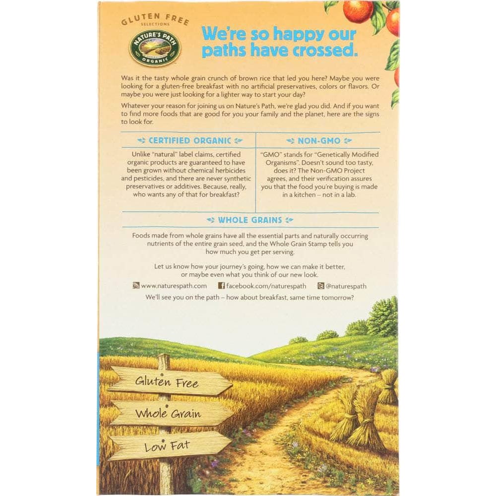 Natures Path Nature's Path Organic Cereal Whole Grain Crispy Rice, 10 oz