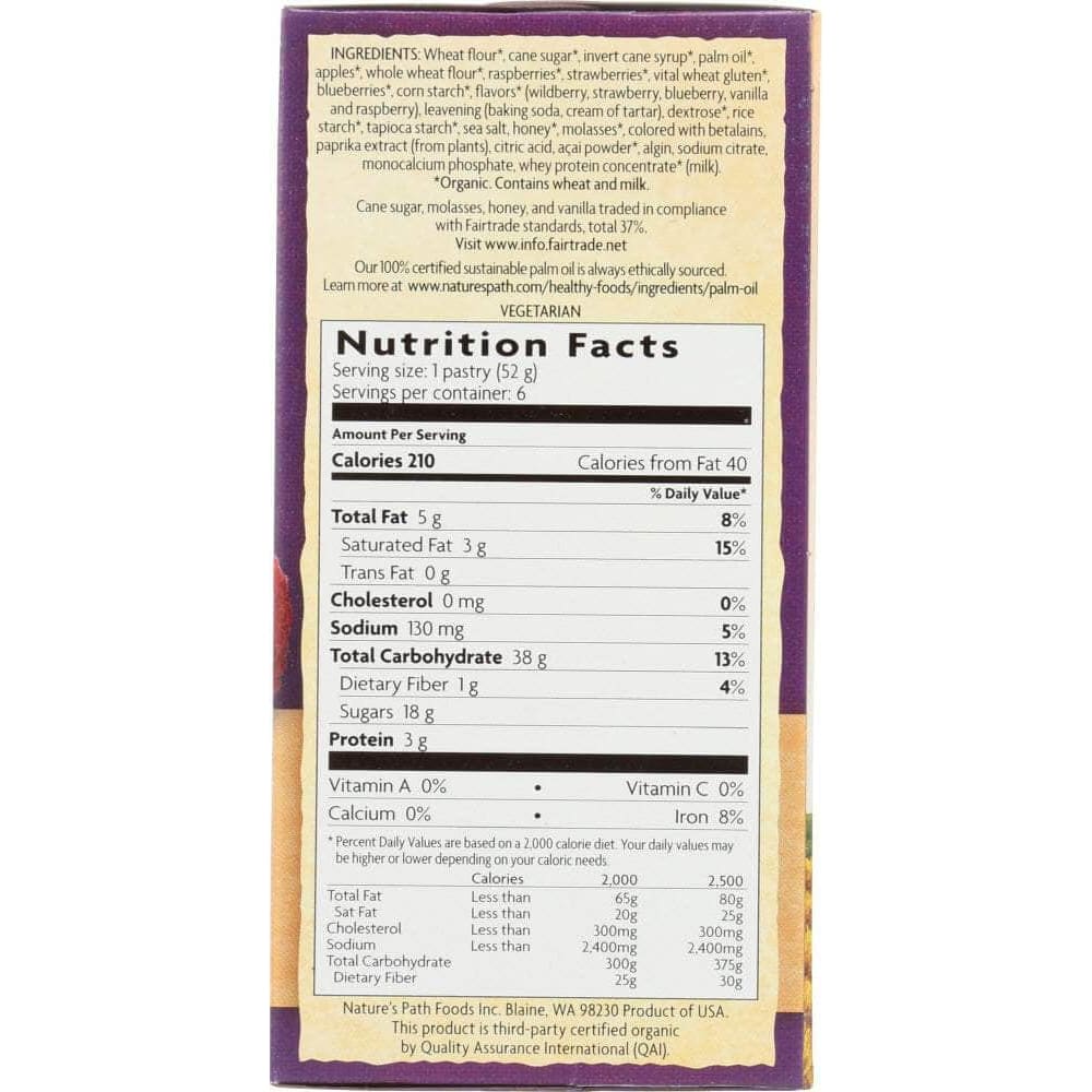 Natures Path Natures Path Organic Frosted Toaster Pastries Wildberry Acai, 11 oz