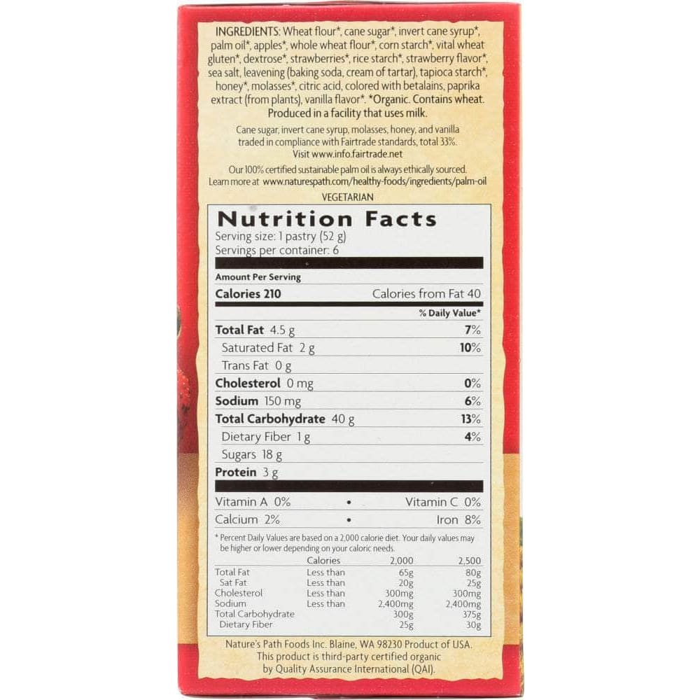 Natures Path Nature's Path Unfrosted Berry Strawberry Toaster Pastries, 11 oz