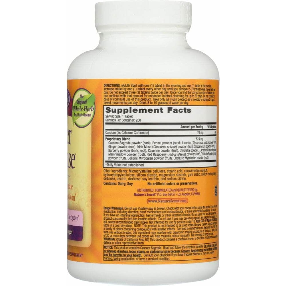 NATURES SECRET Nature'S Secret Super Cleanse, 200 Tablets