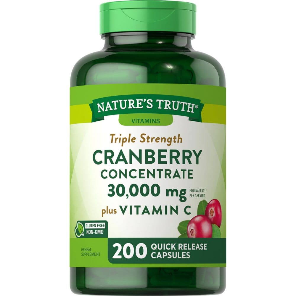 Nature’s Truth Triple Strength Cranberry Concentrate 30,000 mg (200 ct.) - Supplements - ShelHealth
