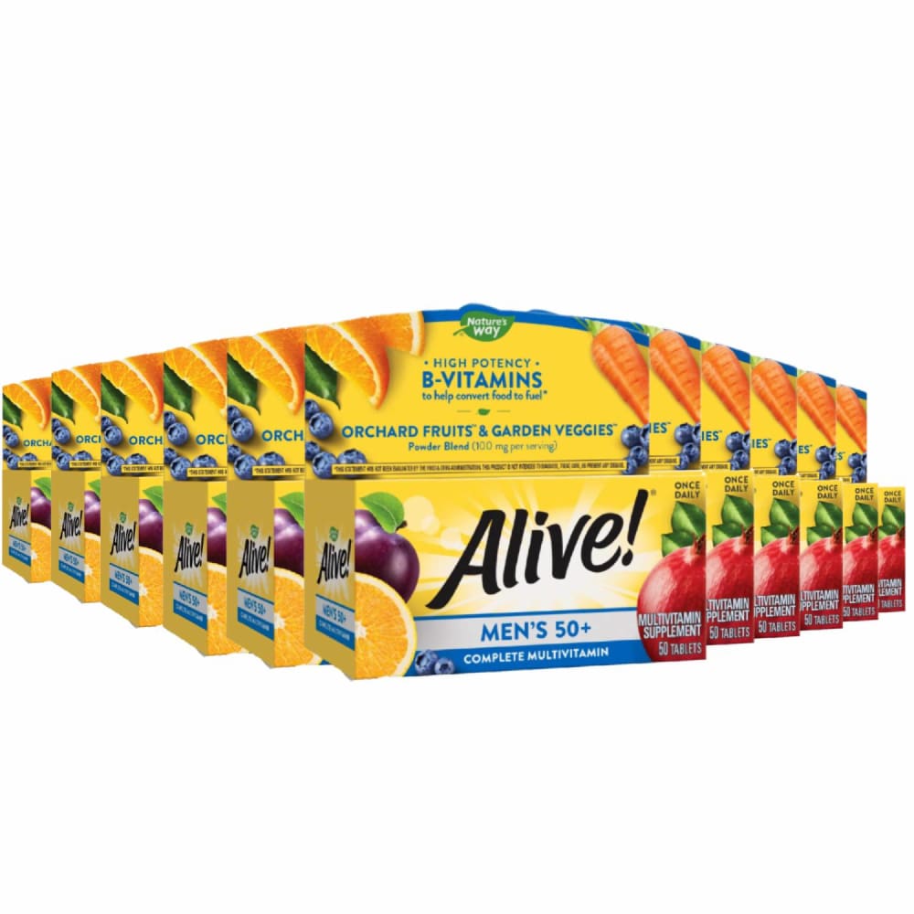 Nature’s Way Alive! Men’s 50+ Complete Multivitamin Tablets - 50 ct - 12 Pack - Vitamin - Nature’s Way