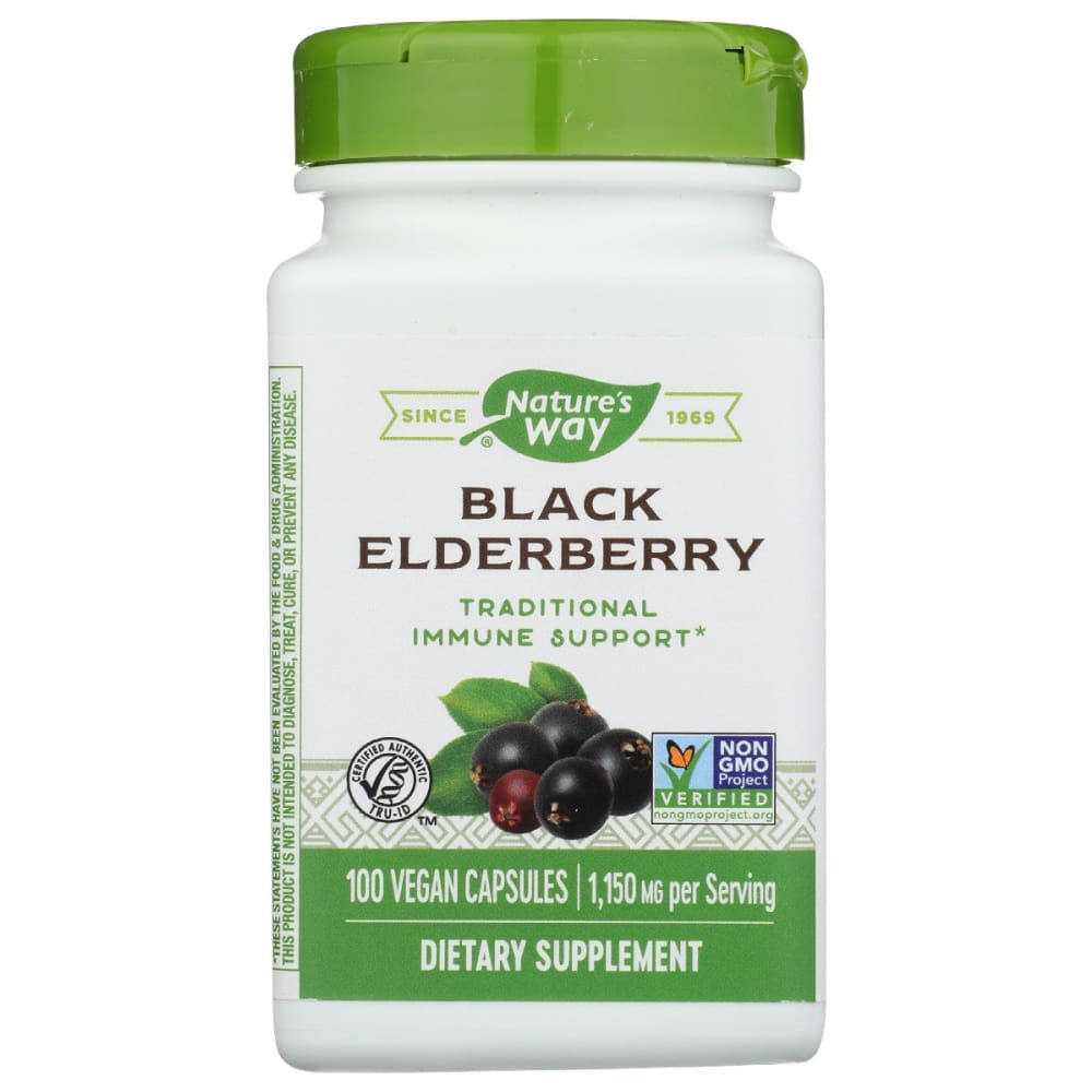 NATURES WAY: Black Elderberry 100Vegcp 100 cp (Pack of 2) - Vitamins & Supplements > Miscellaneous Supplements - NATURES WAY