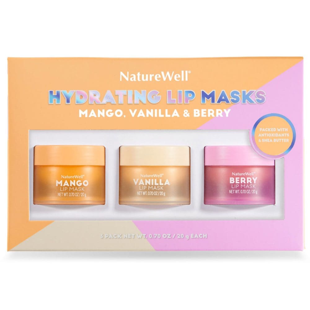 NatureWell Hydrating Lip Masks Mango Vanilla & Berry (0.70 oz. 3 pk.) - New Items - ShelHealth