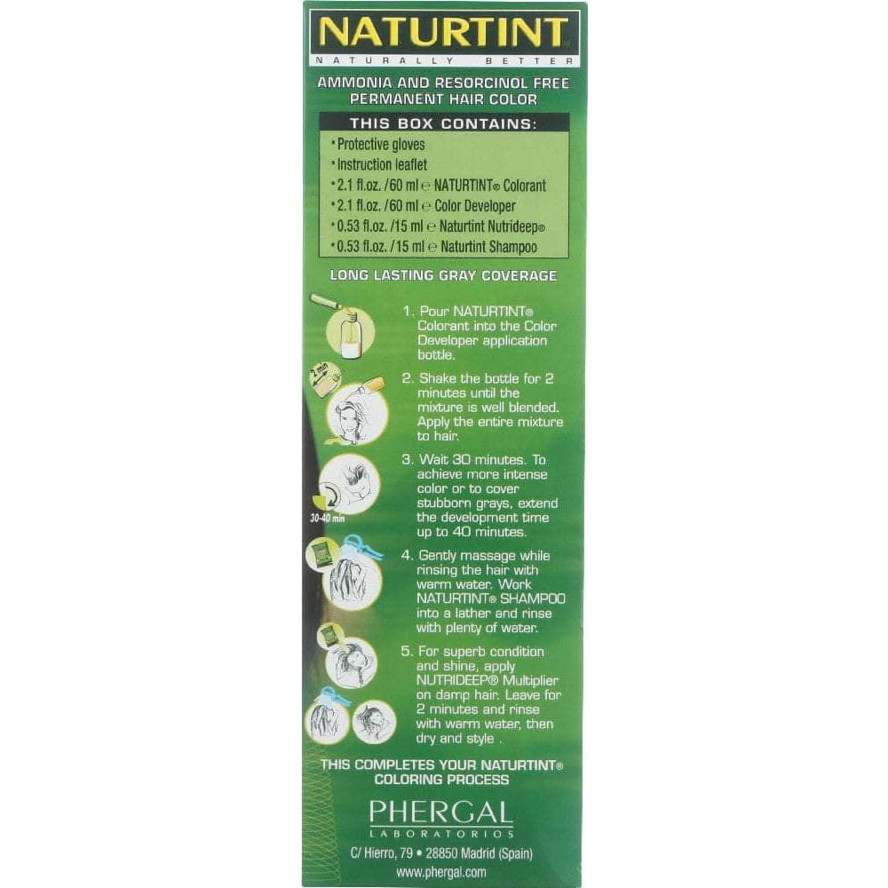 NATURTINT Naturtint Permanent Hair Color 1N Ebony Black, 5.28 Oz