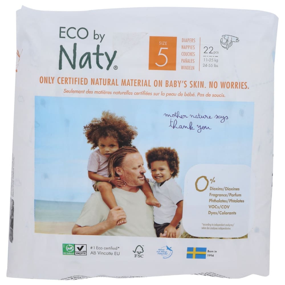 NATY ECO BY NATY: Diapers Size 5 22 ct - Baby > Baby Diapers & Diaper Care - NATY ECO BY NATY