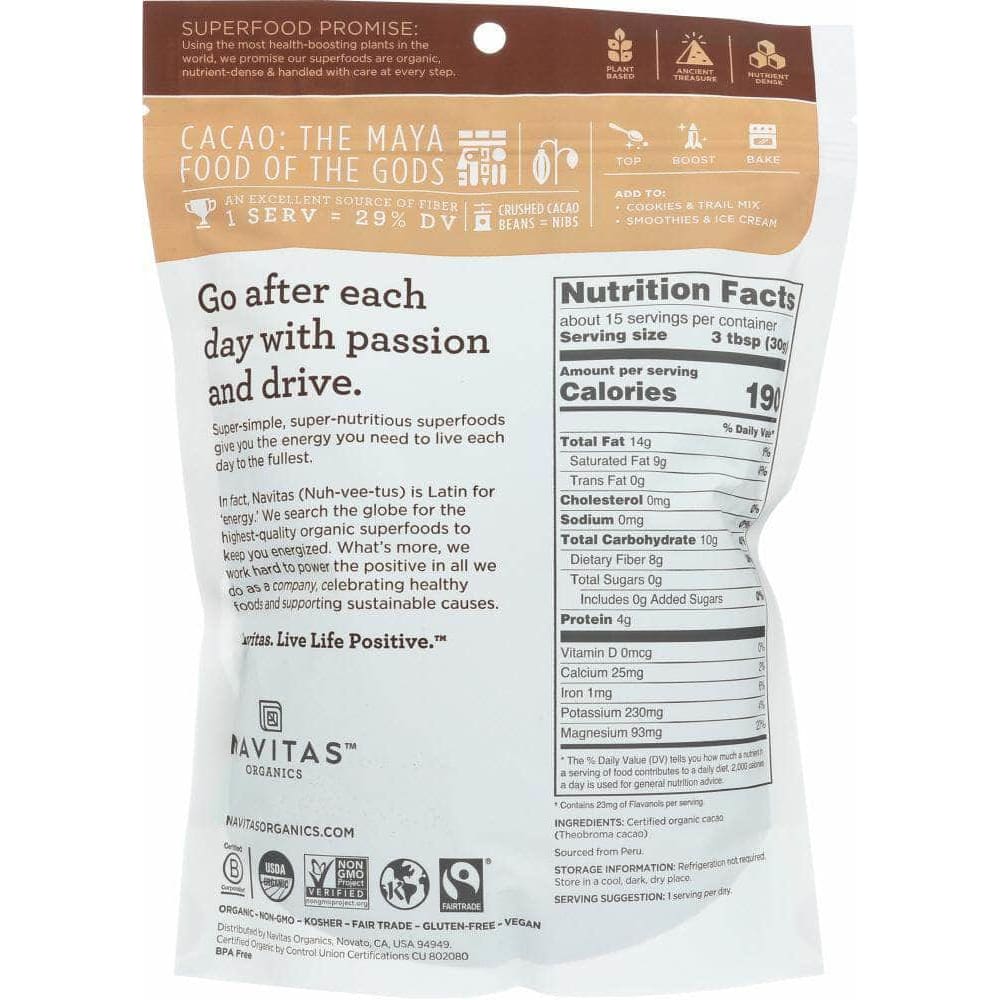 Navitas Navitas Cacao Nibs Organic, 16 oz