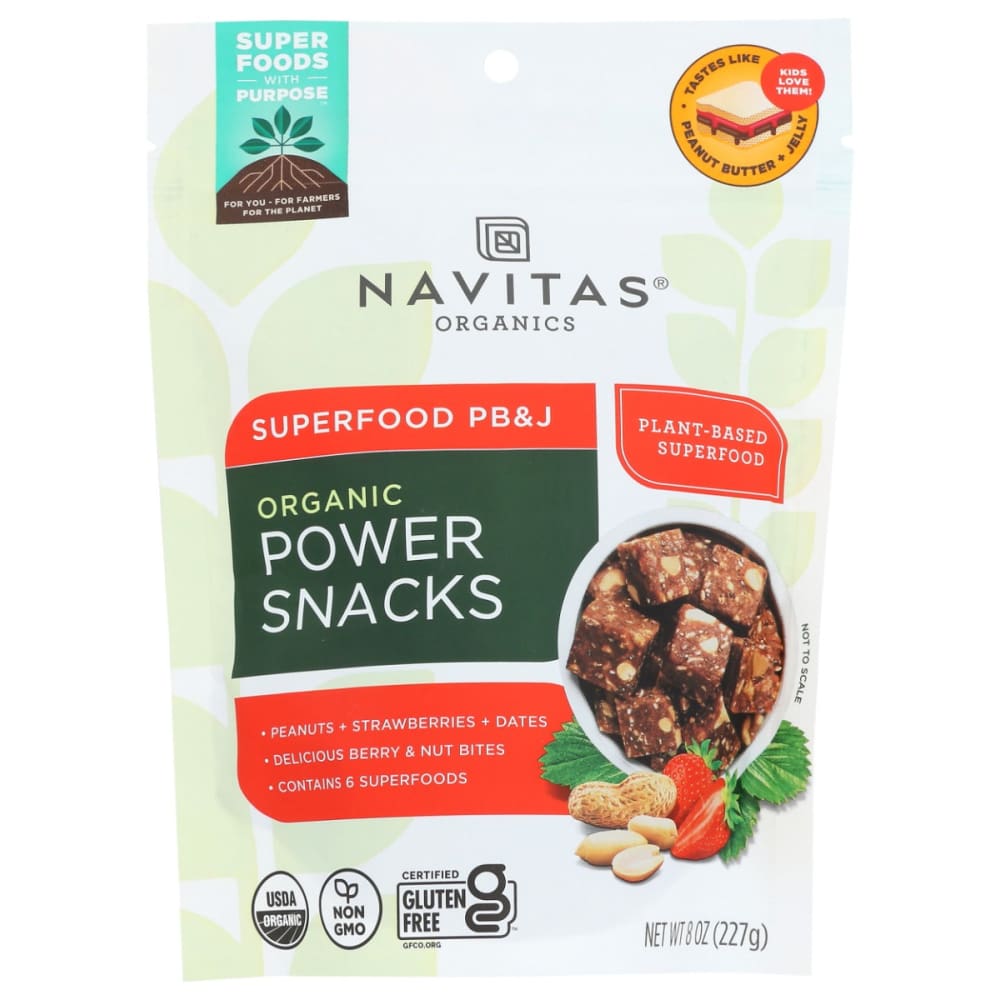 NAVITAS: Organic Power Snacks Pb and J Org 8 oz (Pack of 3) - NAVITAS