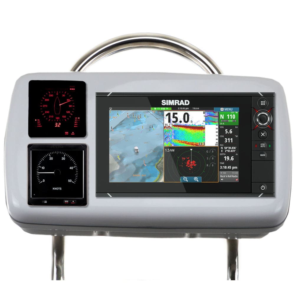 NavPod GP2080-13 SystemPod Pre-Cut f/ Simrad NSS9 evo2 or B&G Zeus² 9 & 2 Instruments f/ 12 Wide Guard - Boat Outfitting | Display Mounts -