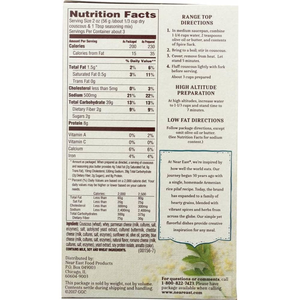 Near East Near East Couscous Mix Parmesan, 5.9 Oz