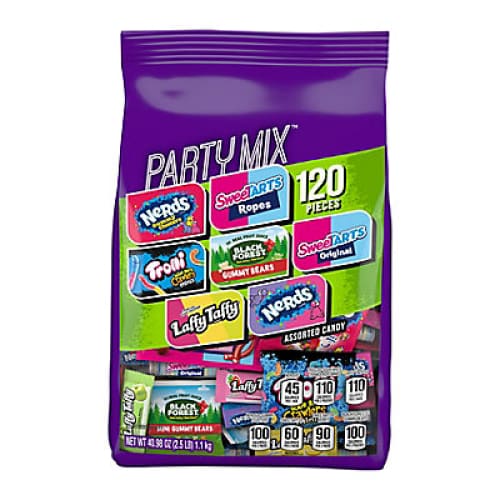 Nerds Trolli Laffy Taffy & More Ferrara Premium Candy Party Mix Stand Up Bag 120 ct. - Home/Grocery/Candy/Gummy Hard & Chewy Candy/ -