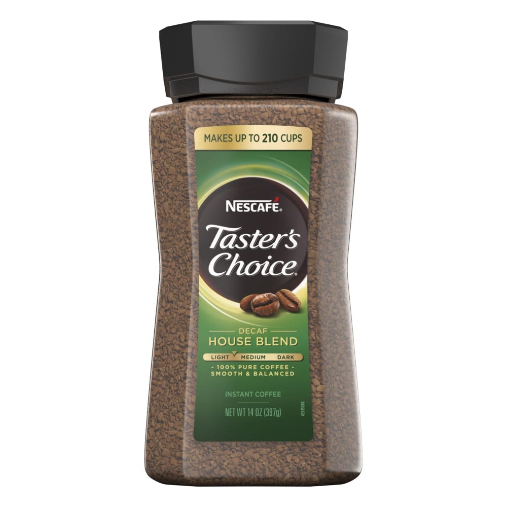 Nescafe Taster’s Choice House Blend Decaffeinated Instant Coffee 14 oz. - Home/Grocery Household & Pet/Coffee Tea & Creamer/Coffee/ -