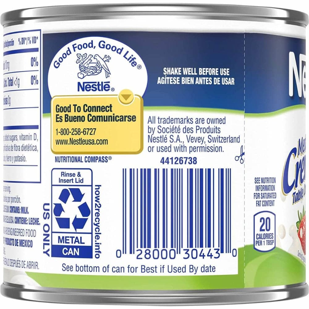 NESTLE Grocery > Cooking & Baking > Baking Ingredients NESTLE Media Cream Table Cream Lite, 7.6 oz