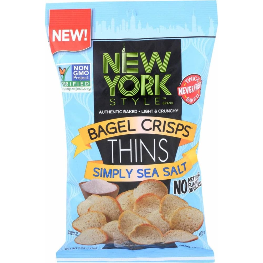 NEW YORK STYLE NEW YORK STYLE Bagel Crisps Thins Simply Sea Salt, 6 oz