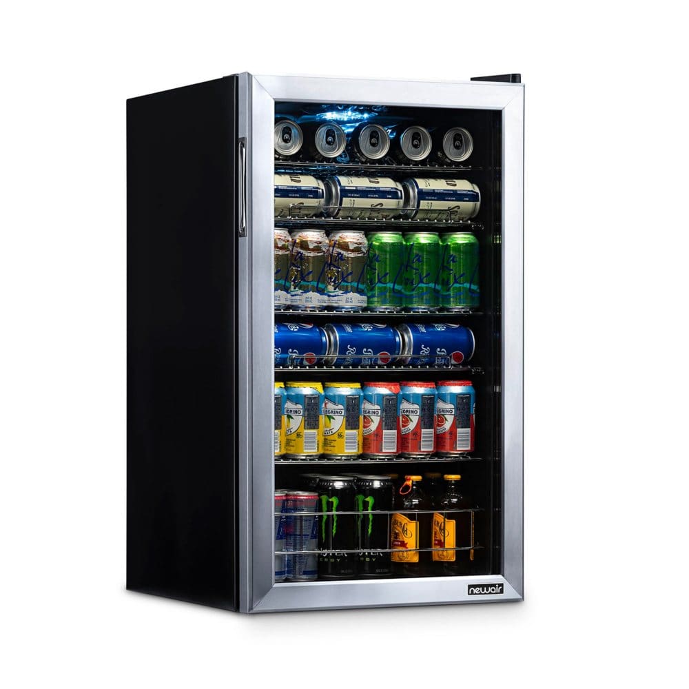 NewAir 126-Can Stainless Steel Beverage Cooler - Wine & Beer Coolers - NewAir