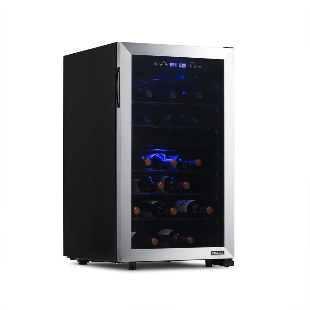 NewAir Freestanding 43-Bottle Dual Zone Compressor Wine Fridge in Stainless Steel - Wine & Beer Coolers - NewAir