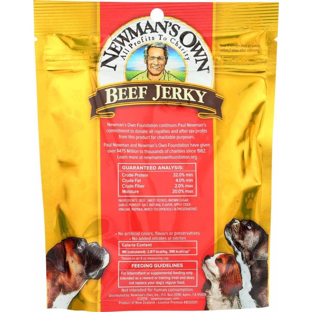 Newmans Own Newmans Own Organic Dog Treat Beef Jerky Beef Sweet Potato, 5 oz